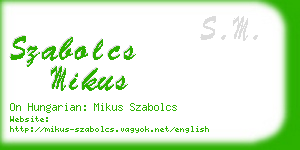 szabolcs mikus business card